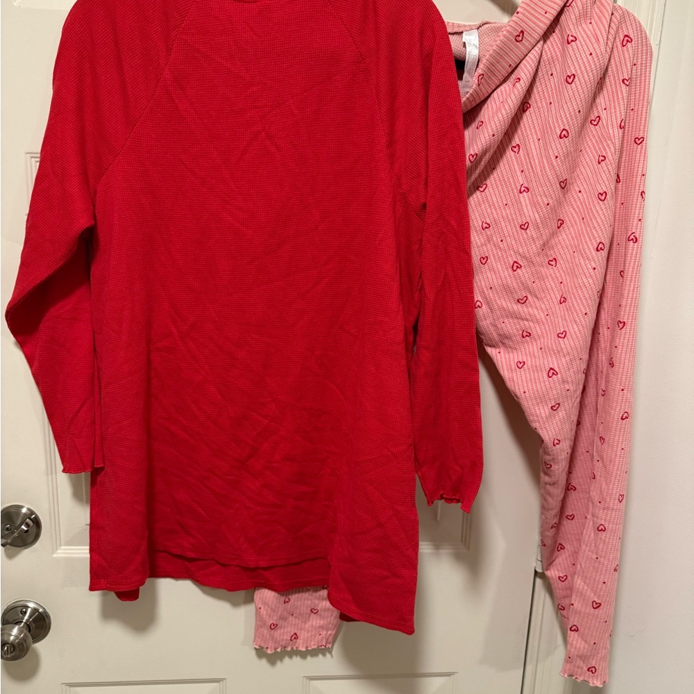 Cozy Red and Pink Pajama Set - Picture 5 of 8
